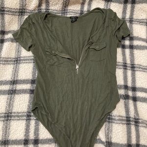 Army green Rue21 bodysuit